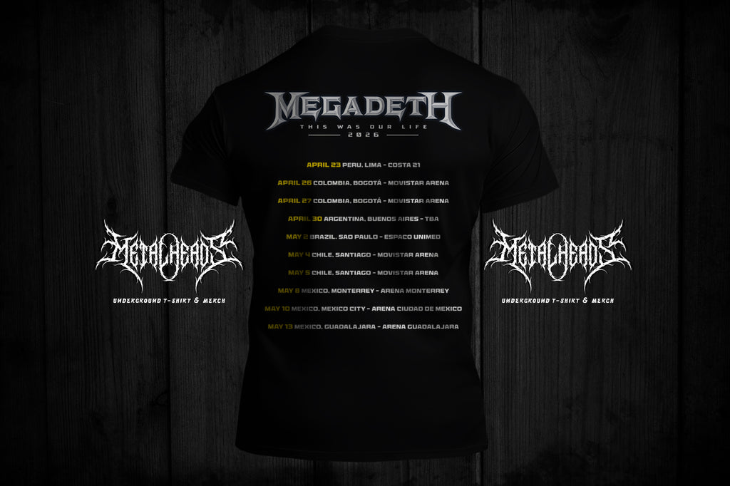 T-Shirt MEGADETH from tour THIS WAS OUR LIFE 2026