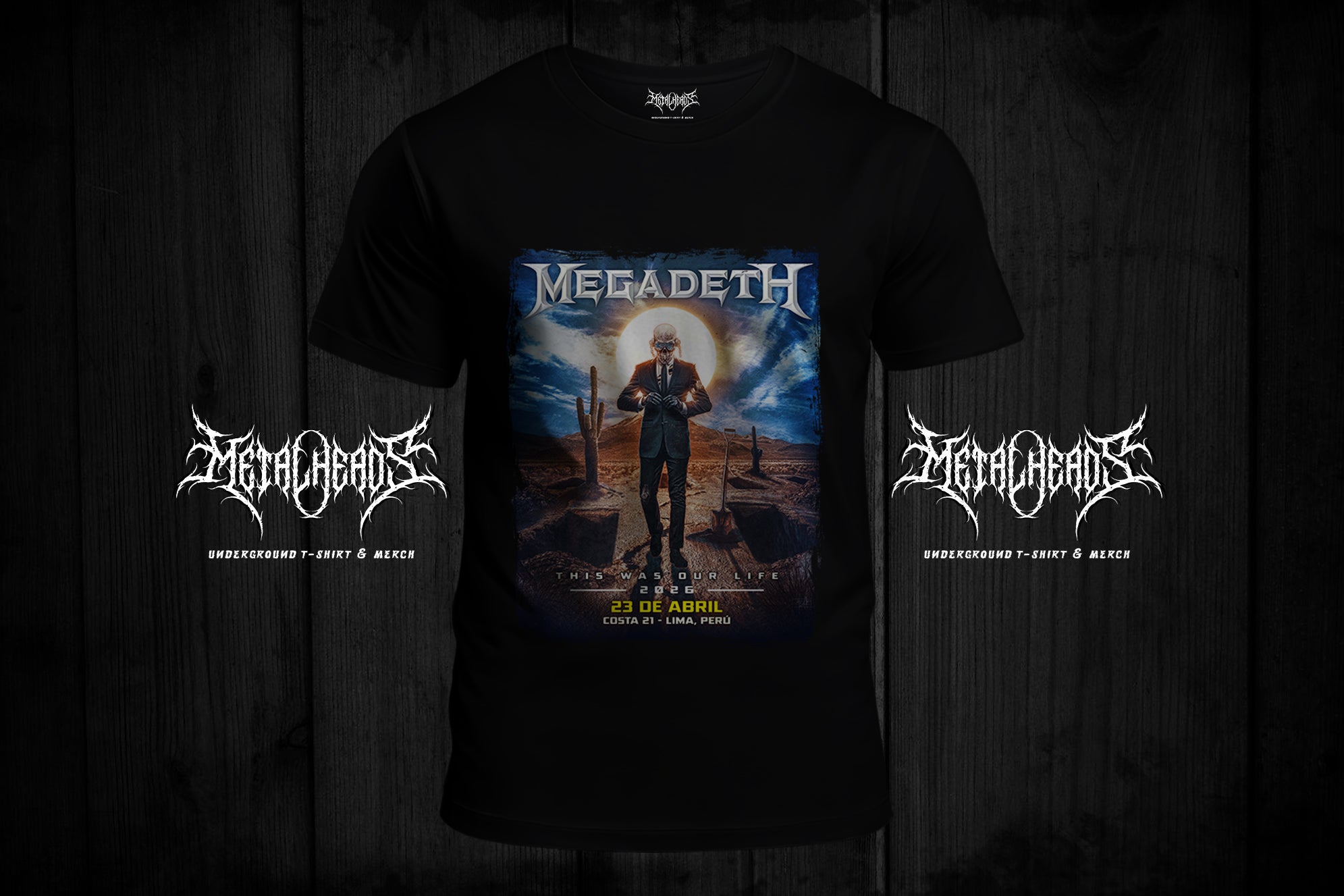 T-Shirt MEGADETH from tour THIS WAS OUR LIFE 2026